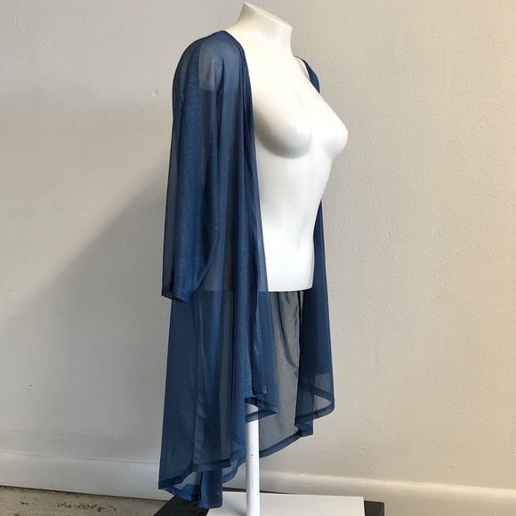LULAROE Navy Sheer Solid Lindsay Kimono Cardigan - Picture 5 of 12